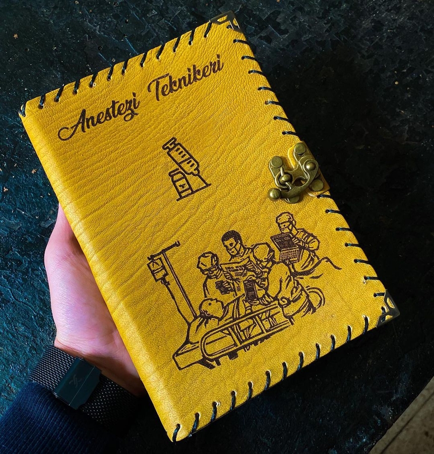 Anestezi Teknikeri Deri Defter - 1