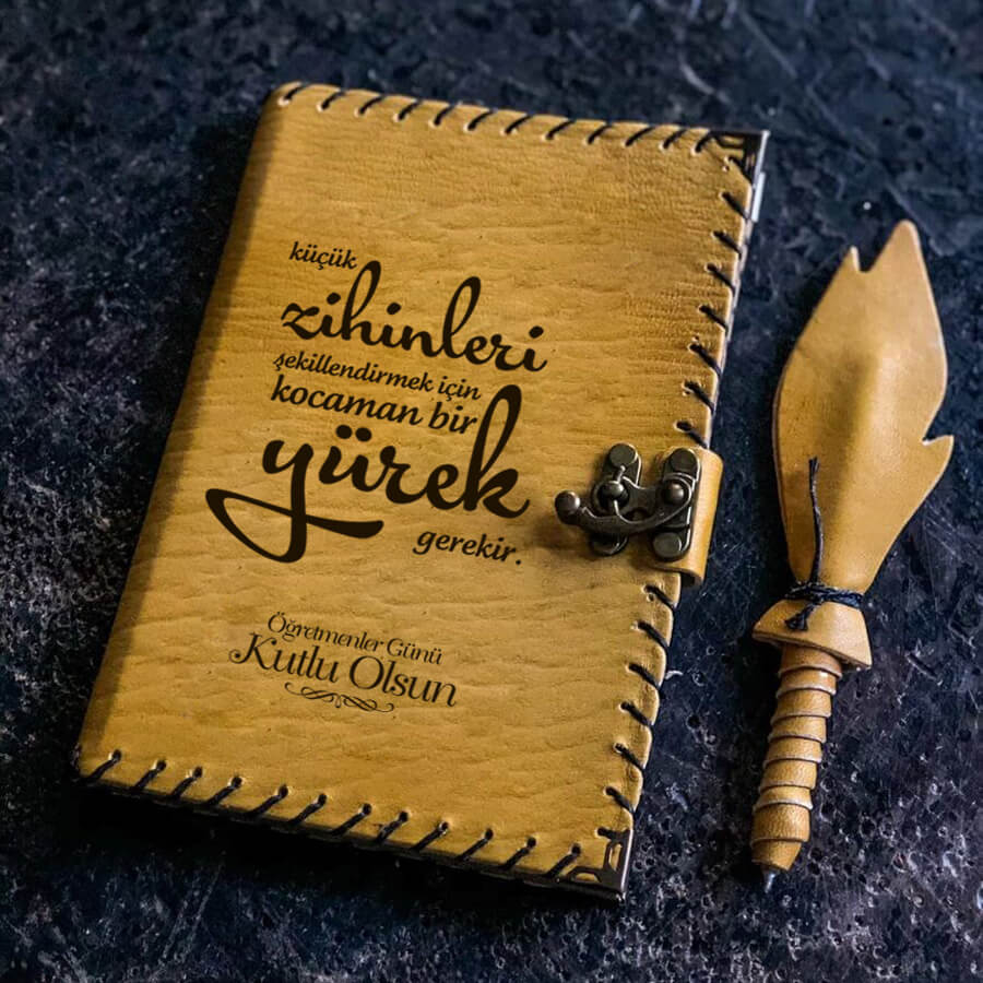 Hediyesec - Anlamlı Öğretmenler Günü Hediyesi Deri Defter