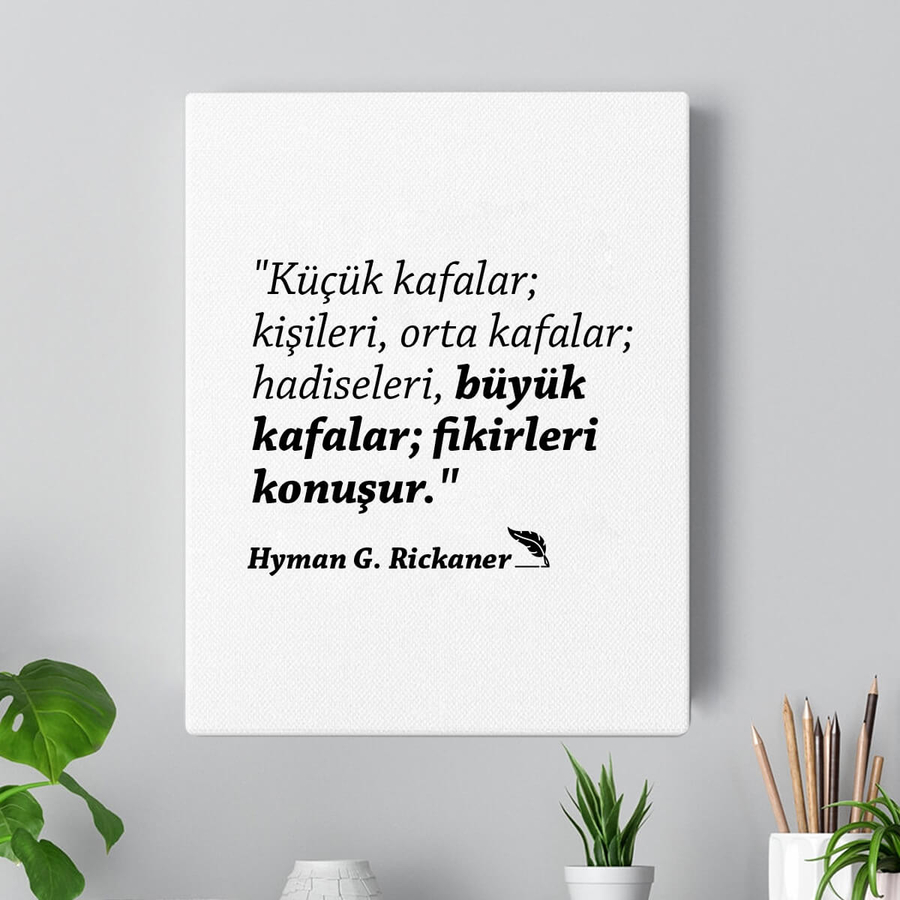 Hediyesec - Büyük Kafalar Fikirleri Konuşur Kanvas Tablo