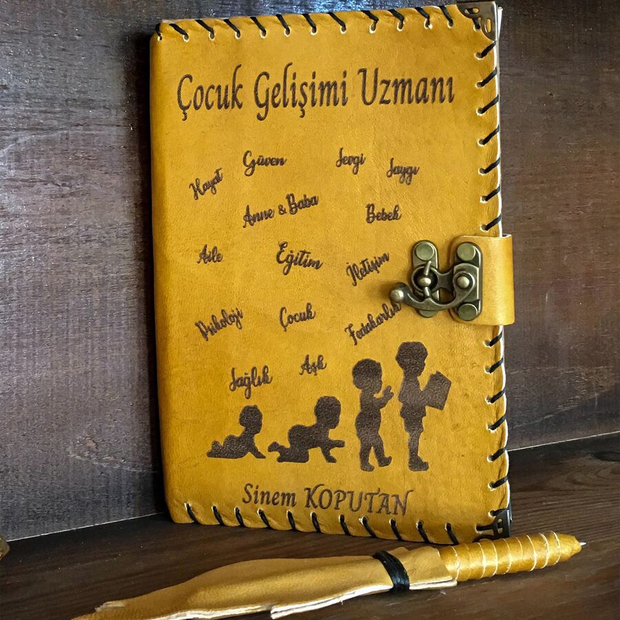 Çocuk Gelişim Uzmanına Hediye Deri Defter - 1