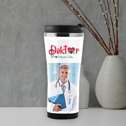 Doktora Hediye Fotoğraf Baskılı Termos Mug 