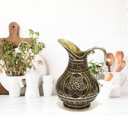 El Yapımı Saf Bakır Sürahi - Hediyesec