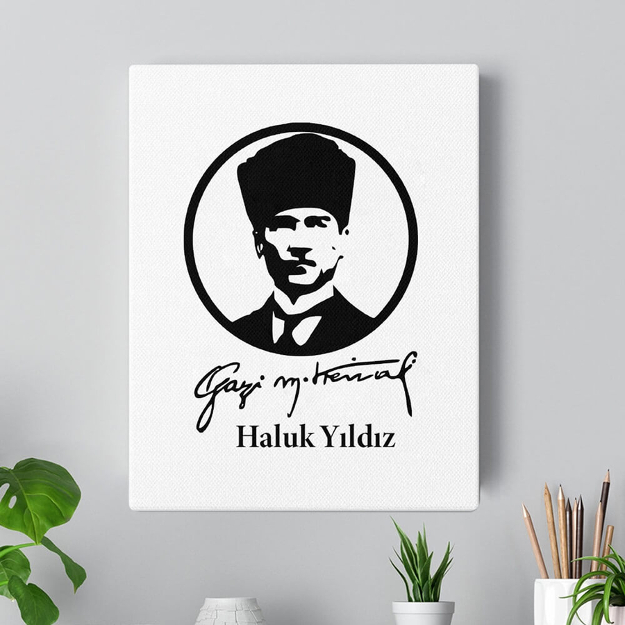 Hediyesec - İsme Özel Atatürk Kanvas Tablo