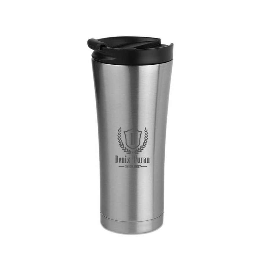 İsme Özel Logolu Çelik Kahve Çay Mug Termos 500 ML - 4