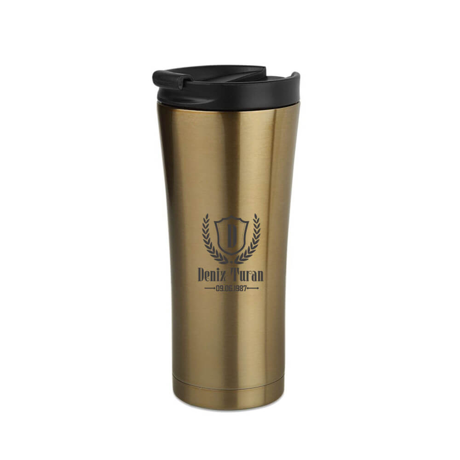 İsme Özel Logolu Çelik Kahve Çay Mug Termos 500 ML - 6