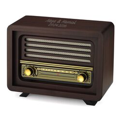 Hediyesec - Kişiye Özel Nostaljik Ahşap Radyo Laleli