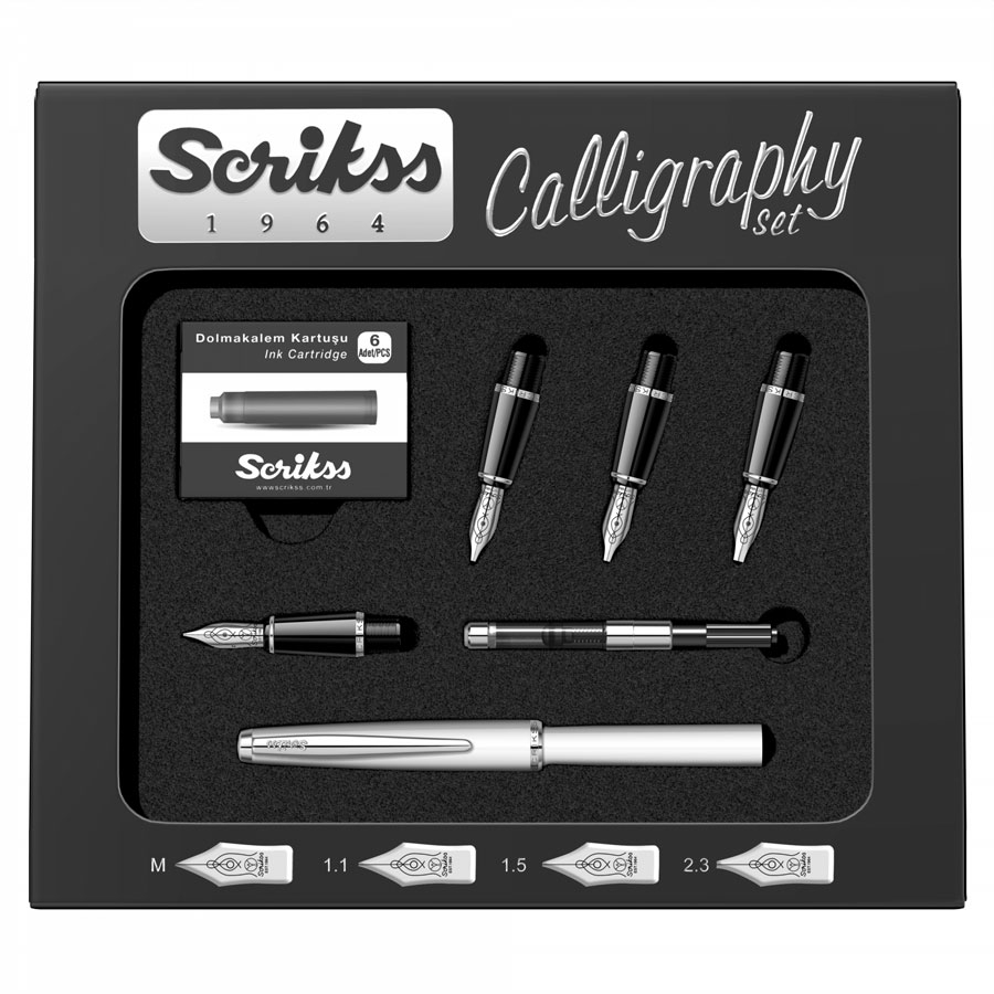 Hediyesec - İsme Özel Scrikss Kaligrafi Set Beyaz