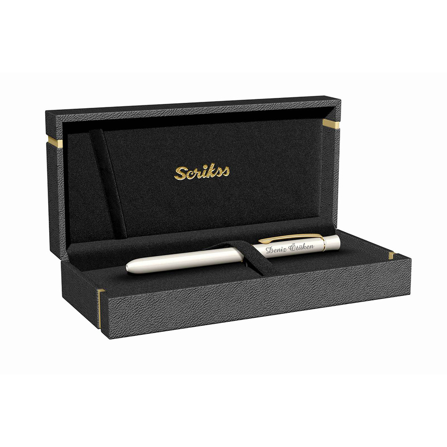 Scrikss - İsme Özel Scrikss Multifonksiyon Kalem 0,5mm Trio 93 İnci Beyazı