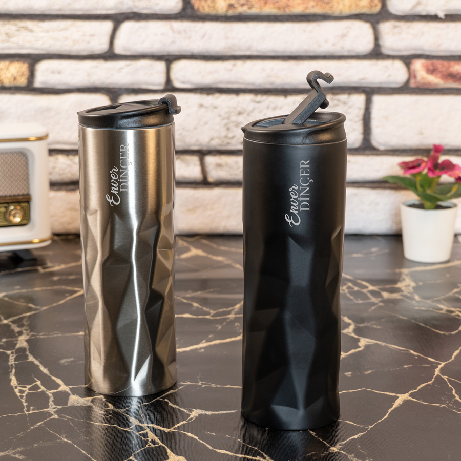 Hediyesec - İsme Özel Tasarımlı Paslanmaz Çelik Termos 420 Ml