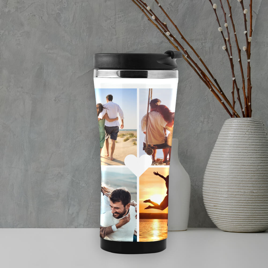 Hediyesec - Kişiye Özel 4 Fotoğraflı Termos Mug