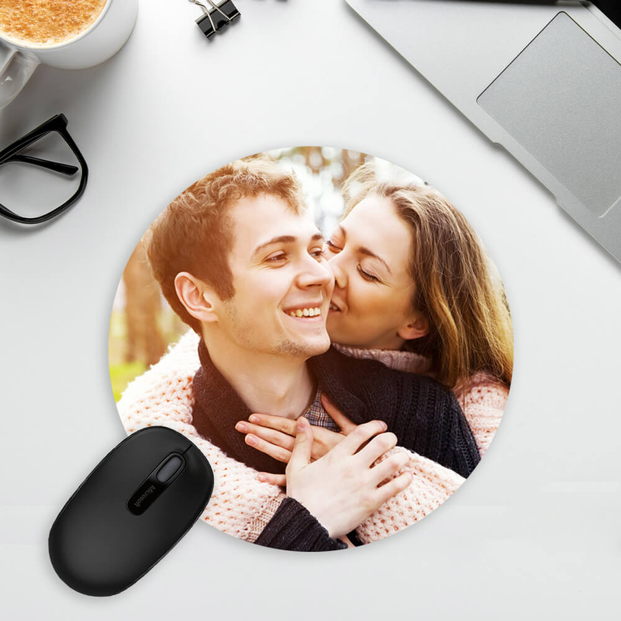 Kişiye Özel Fotoğraflı Oval Mousepad - Hediyesec