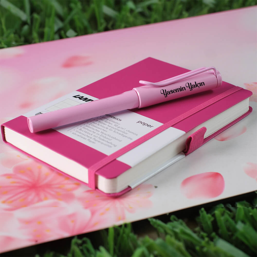 Kişiye Özel LAMY Defter Kalem Set Pembe - LAMY