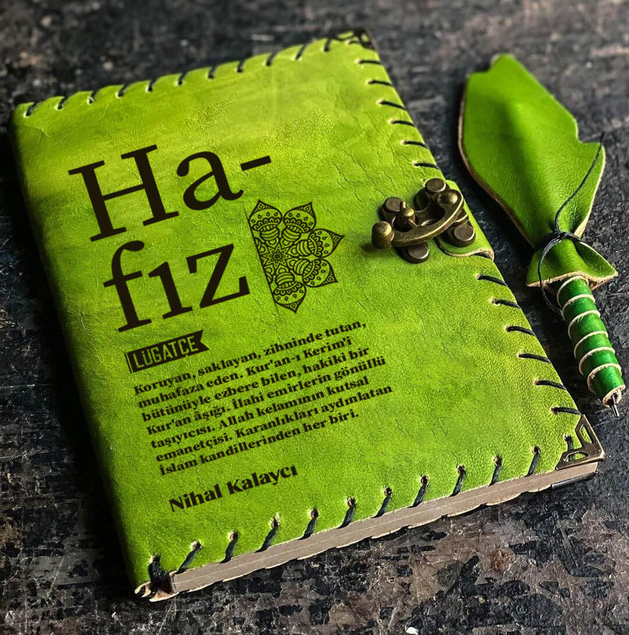 Lügatçe Hafız İsme Özel Deri Defter - Hediyesec