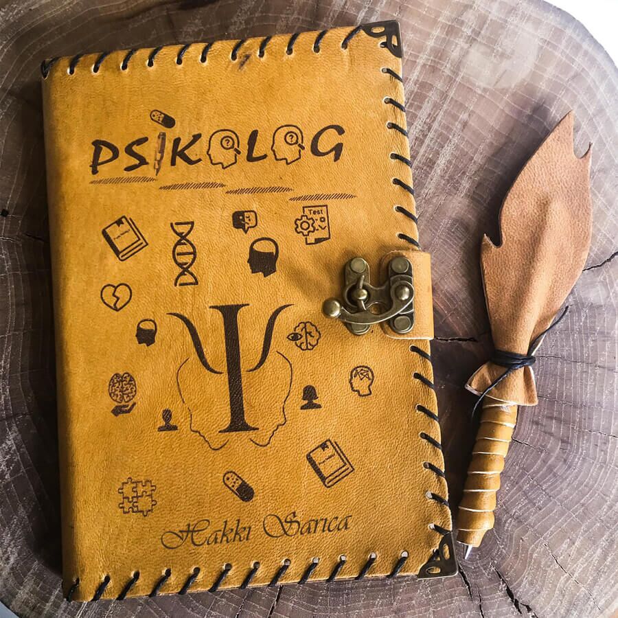 Psikoloğa Hediye Deri Defter - Hediyesec