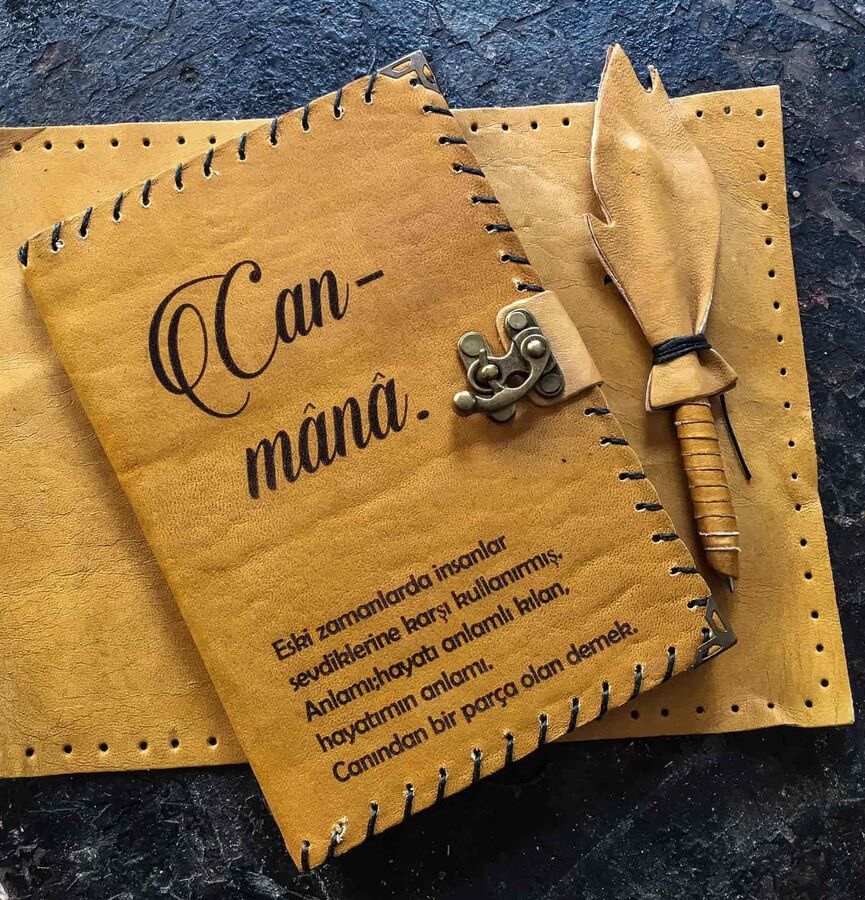 Hediyesec - Sevgiliye Hediye Canmana Deri Defter