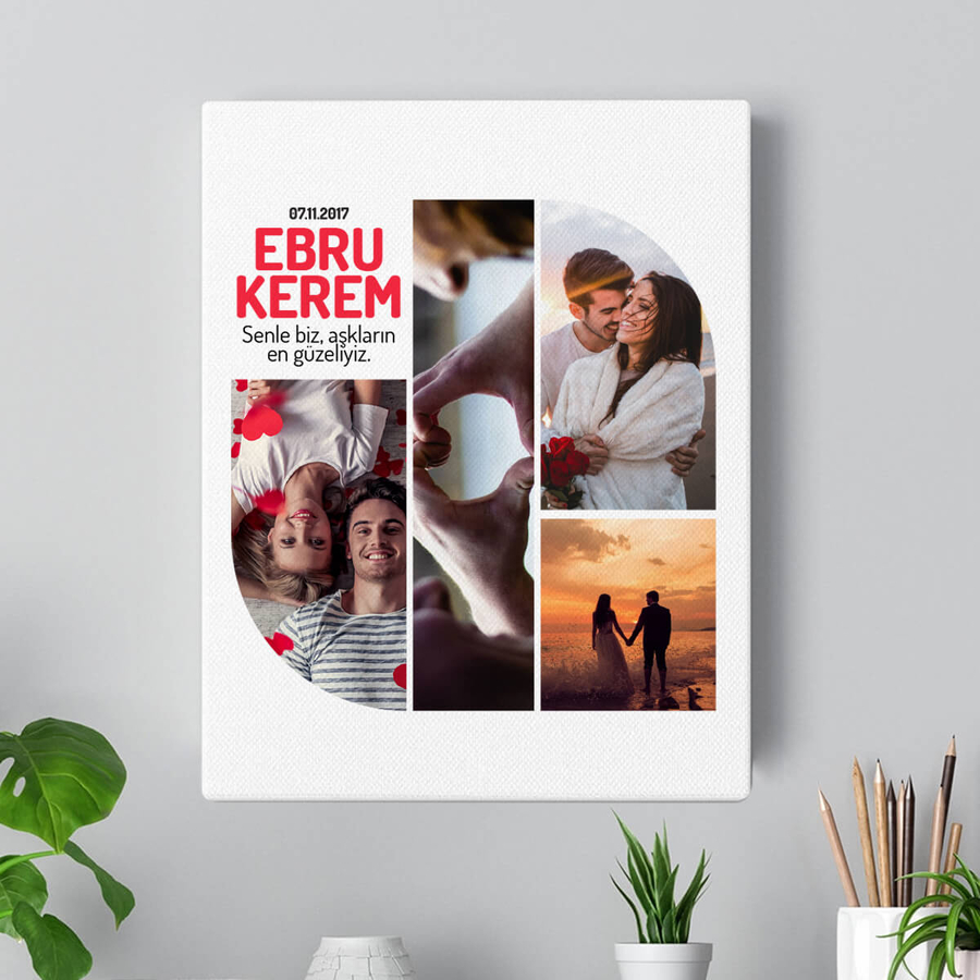 Hediyesec - Sevgiliye Hediye Fotoğraf Baskılı Kanvas Tablo